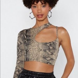 NWT Nasty Gal Snake cut out top!